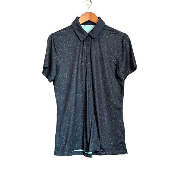 3 for $30! Under armour grey & blue dotted polo shirt - Picture 1 of 8